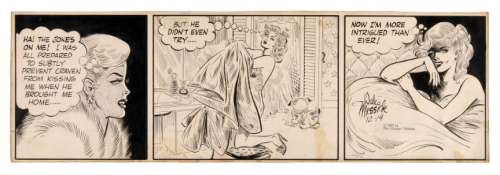 BRENDA STARR 1957 DAILY COMIC STRIP ORIGINAL ART BY DALE MESSICK. | Hake’s