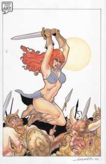 Aaron Lopresti - Sword of Red Sonja 2 Cover - Doom of the Gods