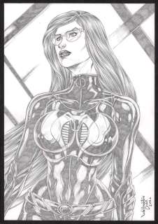 Wellington Diaz - Baroness From G.I. Joe High Detail Pencil Commission - Signed - 2021