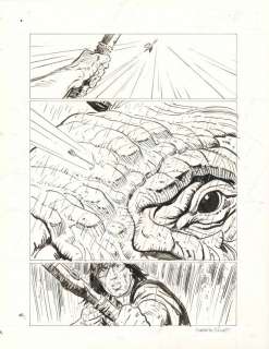 Corentin Rouge | Planche originale n° 103, présence de correcteur blanc - Wendigo - Thorgal Saga | Daniel Maghen