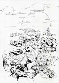 Domenech, Sergi - X-Men : La Chute des Mutants (1987) - Tribute to Alan Davis & Paul Neary - Original Ink Artwork - Hand Signed | Catawiki