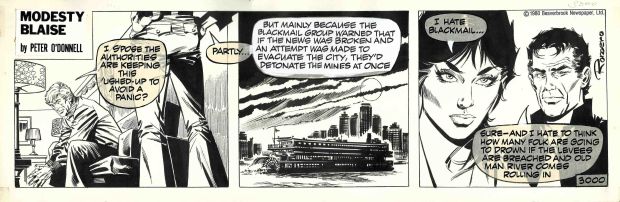 Enric Badia Romero | Modesty Blaise – Original daily strip #3000 – Romero | Origin Of Comics