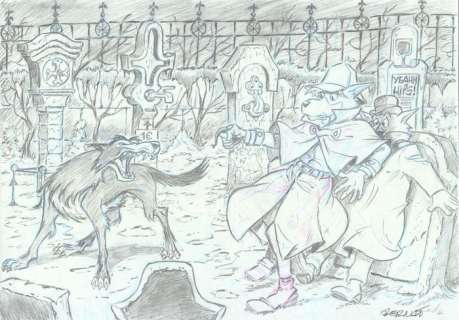 Bernat, Serrat - 1 Original drawing - Sherlock Holmes - The Hound of the Baskervilles | Catawiki