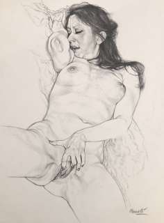 Riccardo Mannelli - 1 Original drawing - Mariangela - Il Piacere | Catawiki