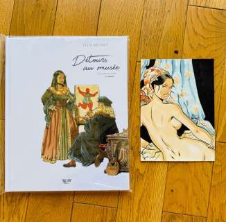 Meynet, Félix - 1 Original colour drawing - Hommage à L’Odalisque de Ingres + Artbook | Catawiki