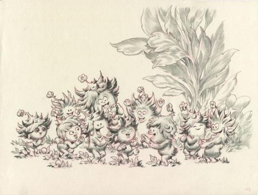 Stan Manoukian | Illustration originale - Monstre est timide - Monstre | Daniel Maghen