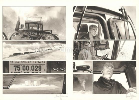 Emmanuel Lepage | La Lune est blanche, Double planche origin | Daniel Maghen