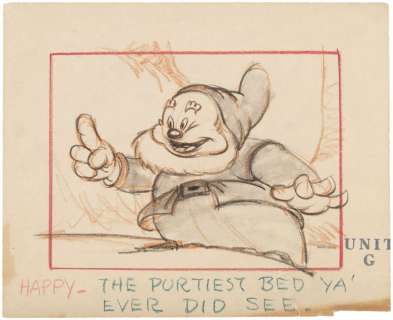 "SNOW WHITE AND THE SEVEN DWARFS" ORIGINAL STORYBOARD ART LOT. | Hake’s
