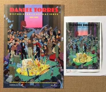 Daniel Torres - 2 offset et aquarelle - ilustración para cartel - Exposición Ateneo Valencia - 1992 | Catawiki