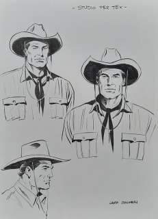 Zuccheri, Laura - Original drawing - Tex - Studio di personaggio - 2019 | Catawiki