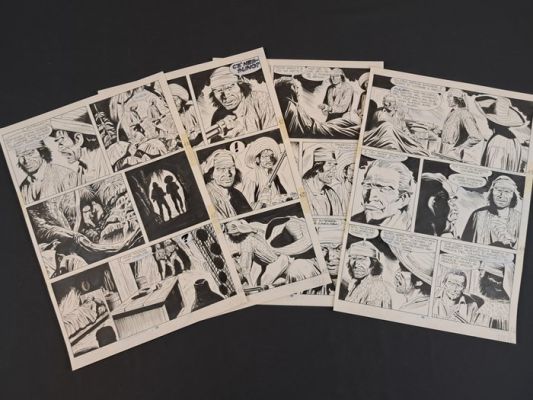 Monti, Vincenzo - 3 Original page - Tex: Orme Sulla Sabbia - 1991 | Catawiki