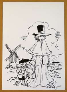 Walthéry, François - 1 Original drawing - Natacha et Benoît Brisefer - Le chapeau - 2021 | Catawiki