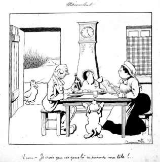 Rabier. | Â« Mécontent ! Â». Dessin Ã  l’encre de Chine noire rehaussée de gouache | Tessier Sarrou