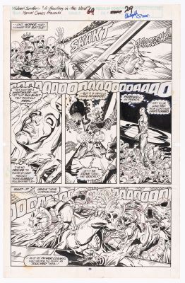 HUGH HAYNES MARVEL COMICS PRESENTS #69 COMIC BOOK PAGE ORIGINAL ART (SILVER SURFER). | Hake’s