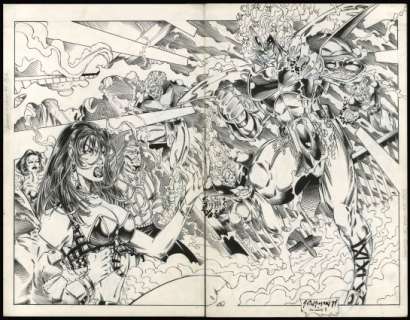 Stinsman, John - VENGEANCE OF VAMPIRELLA #9 Double Page Splash