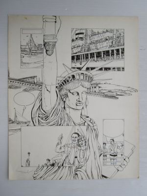 Ersel - 1 Page d’origine + couleur d’origine - Frenchy 1 - French Line - pg.22 - 1989 | Catawiki