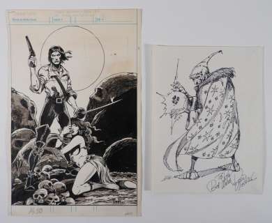David Wenzel Solomon Kane Original Art Pin-Up | Bruneau & Co. Auctioneers