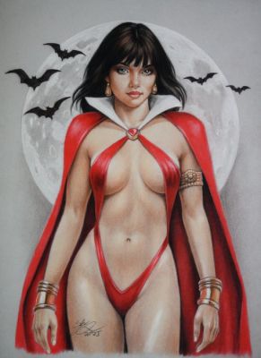 Sly - 1 Original colour drawing - Vampirella - Vampirella - 2025 | Catawiki