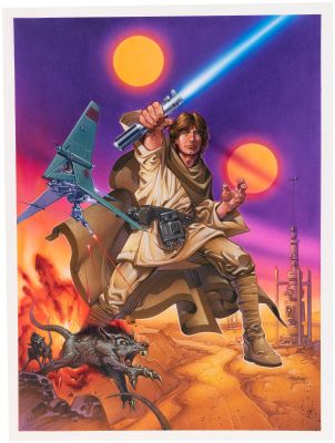 Lot 69 - KEN STEACY STAR WARS CELEBRATION IV "LUKE SKYWALKER - FARMBOY" LIMITED EDITION LITHOGRAPH ORIGINAL ART. | Hake’s