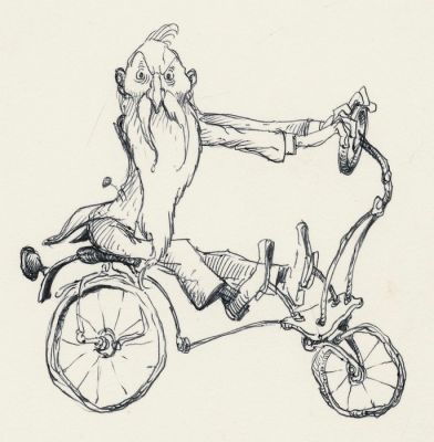 Dulieu, Jean - 1 dessin original - Paulus de Boskabouter - Professor Punt op een van zijn bijzondere mobielen - 1975 | Catawiki