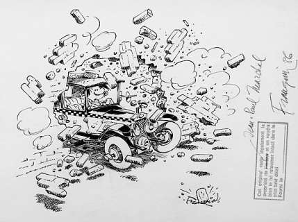 Franquin | GASTON DANS UN MUR | Artcurial