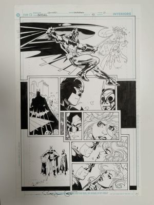 Jesse Delperdang, Rick Leonardi (signed) - 1 Original page - Batman, Batgirl - Batgirl #52, page 21 (Batman, Batgirl, Poison Ivy) - 2004 | Catawiki