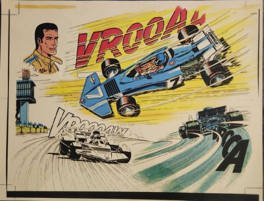 Graton, Jean - Mise en couleur, pour un poster du Journal Tintin - Michel Vaillant | Catawiki