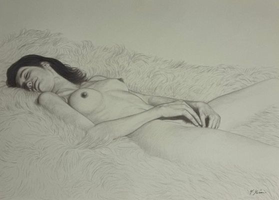 Daniel GREMI - 1 Original drawing - dessin original érotique - Au bout des doigts - 1969 | Catawiki