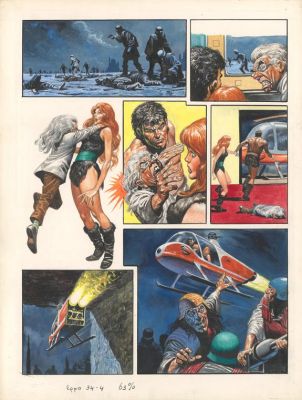 Don Lawrence | Planche originale n°34-4 - L’Enfer vert - Storm | Daniel Maghen