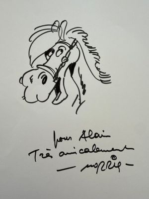 Morris (De Bevere, Maurice) - 1 Pencil drawing - Lucky Luke - 1990 | Catawiki
