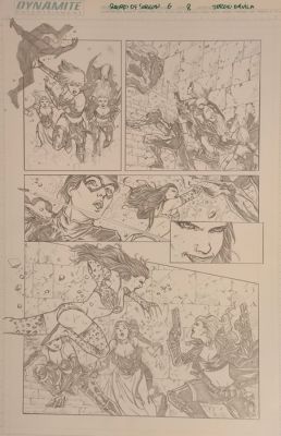 Sergio Dávila (Pencil) Original page - Swords of Sorrow - Swords of Sorrow #6, Page 8