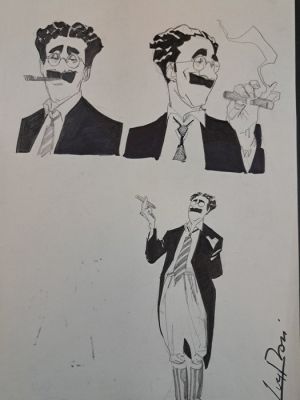 Rossi, Luca - 1 Original drawing - Dylan Dog - Color Fest Grucho | Catawiki