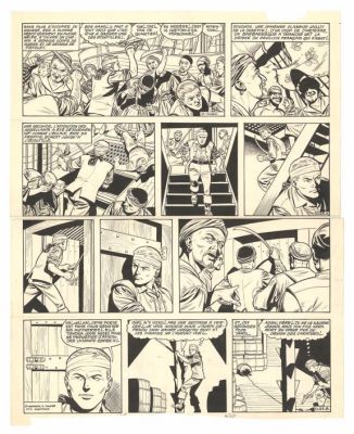 Victor Hubinon | Planche originale n°23 - Défi au Roy - Barbe-Rouge | Daniel Maghen