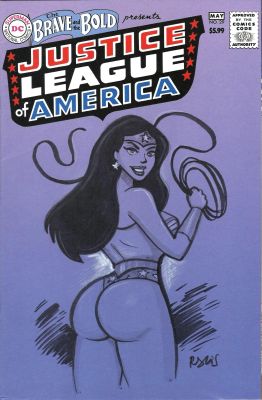Ramis | Original drawing: The Brave and the Bold / Justice League of America – Blank cover edition – Ramis | Origin Of Comics