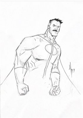 Jason Howard - 1 Original drawing - Invincible - Omni-man - 2017