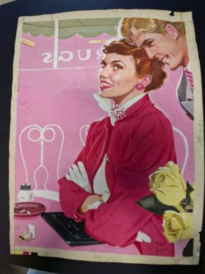 Harry Norstrand - 1 Original colour drawing - Illustratie modebladen | Catawiki