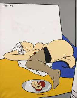 Alex Varenne Né En 1939 - NU AUX PÊCHES