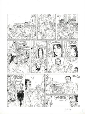Ferry (Van Vosselen, Fernand) - 1 Original page - Les chroniques de Panchrysia T3 - Les Statues - 1997 | Catawiki