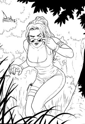 Derlis Santacruz | Illustration Lara Croft (Tomb Raider) wildforest | NRisso Art