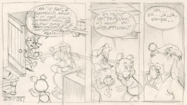 Marten Toonder Studio’s - 1 storyboard original et élaboré - Panda - voor Panda en de meester verknoper - (1988) | Catawiki