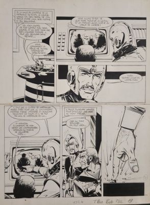 Vance, William - 1 Original page - Bob Morane T19 - Les sortilèges de l‘ombre Jaune - 1975