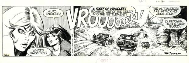 Romero, Enric Badia - 1 Original page - Axa - strip #1464 - Special strip with two panels - Signed - 1983 | Catawiki