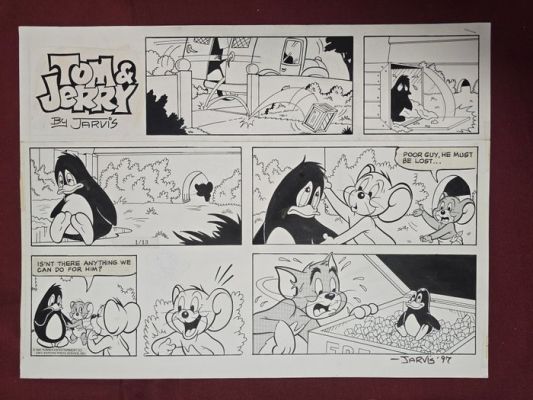 Jarvis, Kelly - 1 Original page - Tom and Jerry Sunday Comic Strip Original Art | Catawiki