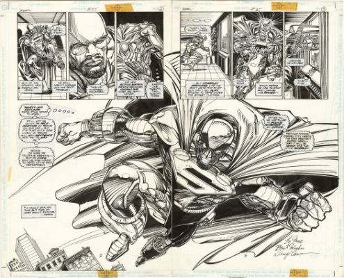Cowan, Denys - STEEL #35 Double Page Spread | ComicConnect (Buy It Now)
