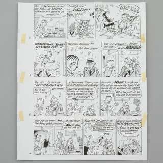 Jozef Van Hove (Pom) (1919-2014) | De Barbier van Bombilla. Originele tekenplaat van de 3de pagina uit het verhaal. Totaal van 4... | Bernaerts
