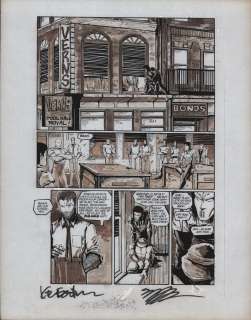 Kevin Eastman, Peter Laird - Tmnt Casey Jones Original Art Page Signed By Eastman & Laird