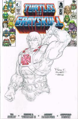 Freddie E. Williams II | He-Man Bust SketchLimited Ed. Turtles of GrayskullBlank | Freddie E. Williams II