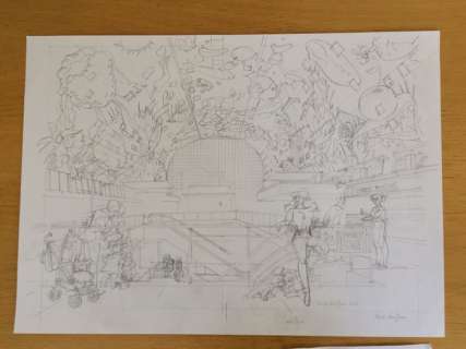 Kuijpers, Henk | Potloodtekening omslag Franka magazine 20 + schetsen + magazine  - (2016) | Catawiki