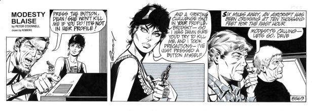 Enric Badia Romero | Summer Sale (Ends August 31) // Modesty Blaise – Romero – Daily strip original #8569 | Origin Of Comics