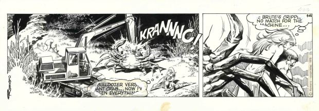 Enric Badia Romero | Axa: The Brave / Original daily strip #402 – double strip – Romero | Origin Of Comics